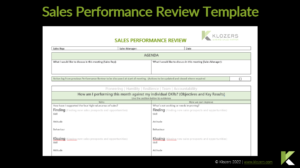 Verkoop Performance Review Sjabloon Cover