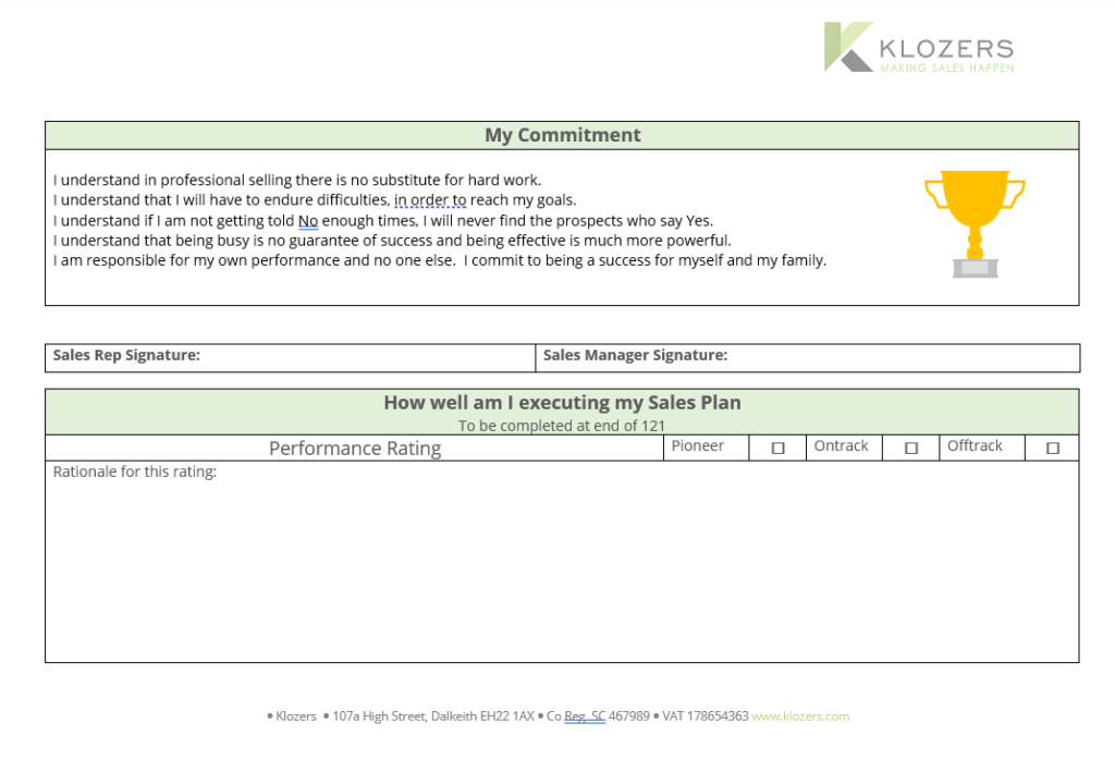 free 90 day sales planning template