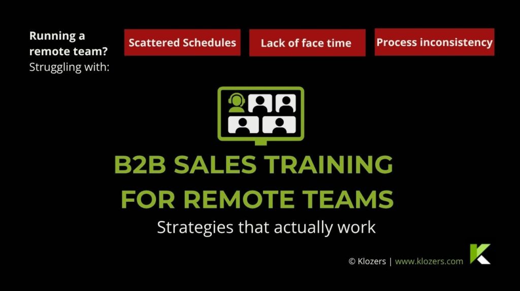 B2B Sales Training for Remote Teams
