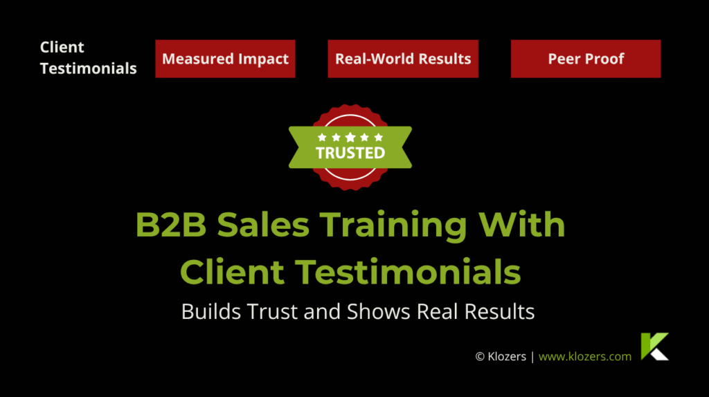 B2B Sales Training With Client Testimonials